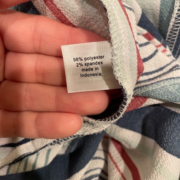 Lane Bryant Women’s Blouse Off Shoulder Stripe Pattern Size 14/16 - Picture 2 of 7